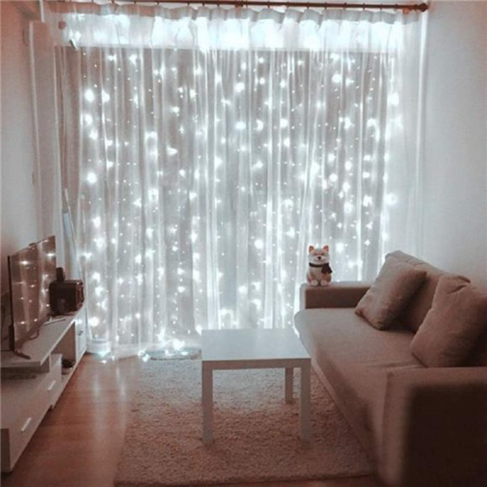 Led Curtain Lights 300 LED 8 Modes USB with Remote for Home